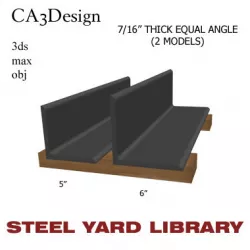 7 16in Thick Equal Angle 3D model