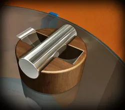 A stand on adhesive tape