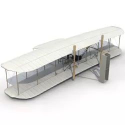 Accurate 1903 Wright Flyer 3D model