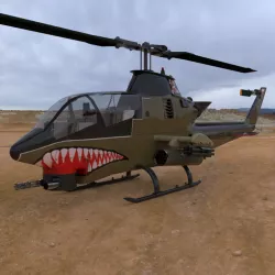 AH-1 Cobra Helicopter 3D model