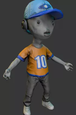 Alien Kid Low-poly  3D model