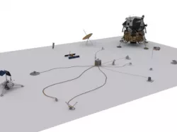 ALSEP and Lunar Module Low-poly  3D model