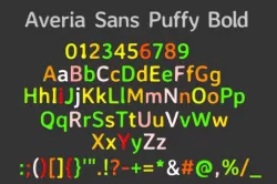 Averia Sans candy bold font Low-poly  3D model