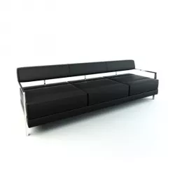 Black Modern Couch 3D model
