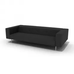 Black Rectangular Couch 3D model