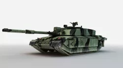 British MBT Challenger 2  Low-poly  3D model