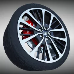 Bugatti Veyron Wheel 3D model