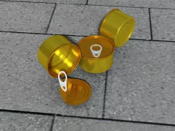 CAN WITH PULL UP OPENING LID