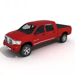 Car   Dodge Ram 2500 Red 3D model