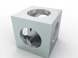 Centre Lathe Turning Cube Example