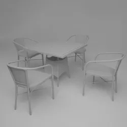 Chairs and table 3D model