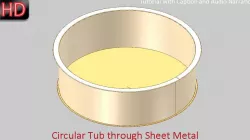 Circular Tub through Sheet Metal (Autodesk Inventor)