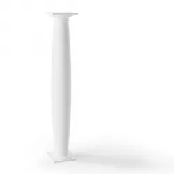 Convex Outdoor White Pillar 3D model