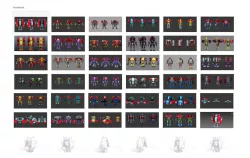 Currently in this pack there are 100 robot and tank characters Low-poly  3D model