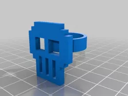 customized skull pixel art ring (Design your own!)