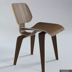 Eames molded dining chair - dcw 3D model