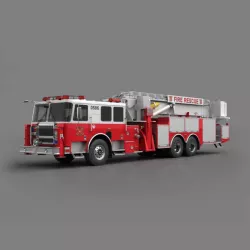 Fire Truck   Red 3D model