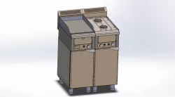 Gas cooker and fryer