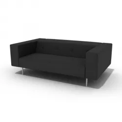 Modern Black Couch 3D model