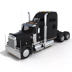 Modern Black Truck Cab 3D model