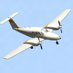 Piper PA-44 Propeller Plane 3D model