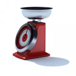Red Food Scale 3D model