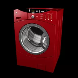 Red Washing Machine 3D model
