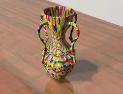 rendered vase