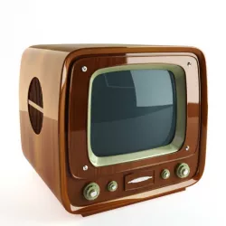 Retro Wooden Tv 3D model