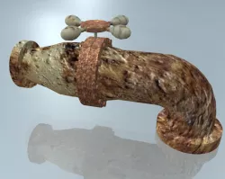 Rusted Plumbing Pipe-08 3D model