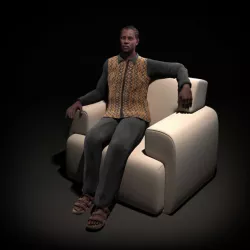Sitting Man 3D model