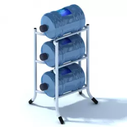 Three Tier Office Water Bottle Stand 3D model