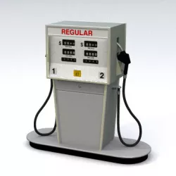 Vintage Gas Pump 70s 80s 3D model