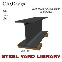 W10 Wide Flange Beam 3D model