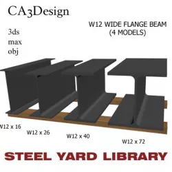 W12 Wide Flange Beam 3D model