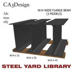 W14 Wide Flange Beam 3D model