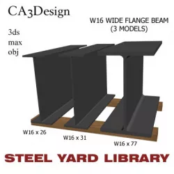 W16 Wide Flange Beam 3D model