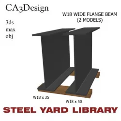 W18 Wide Flange Beam 3D model