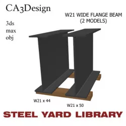 W21 Wide Flange Beam 3D model