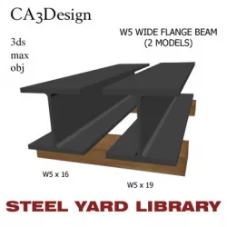 W5 Wide Flange Beam 3D model