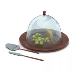 Wooden Covered Platter 3D model