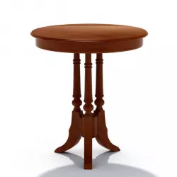 Wooden Small Round Table 3D model