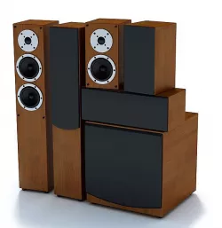 Wooden Stereo Speakers 3D model