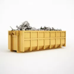 Yellow Industrial Dumpster 3D model