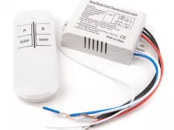 220V 3 Ways ON/OFF Wireless Remote Control Switch holder for Lamp & Light YB005-SZ+