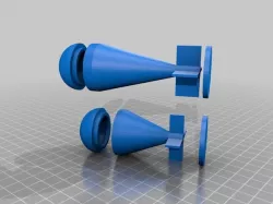 37mm Finned Payload Cup 1.350"OD for 3"+ Shell Flare Launcher Round