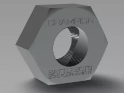 Battlebots Trophy Giant Nut 2016