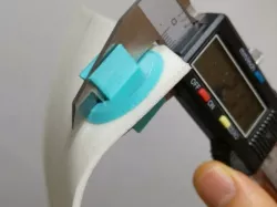 Customizable caliper adapter for soft materials (easier thickness measurement)