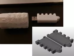 Customizable case for USB flash drive cryptex v2