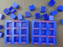Display Tray for Infill Pattern and Infill Density